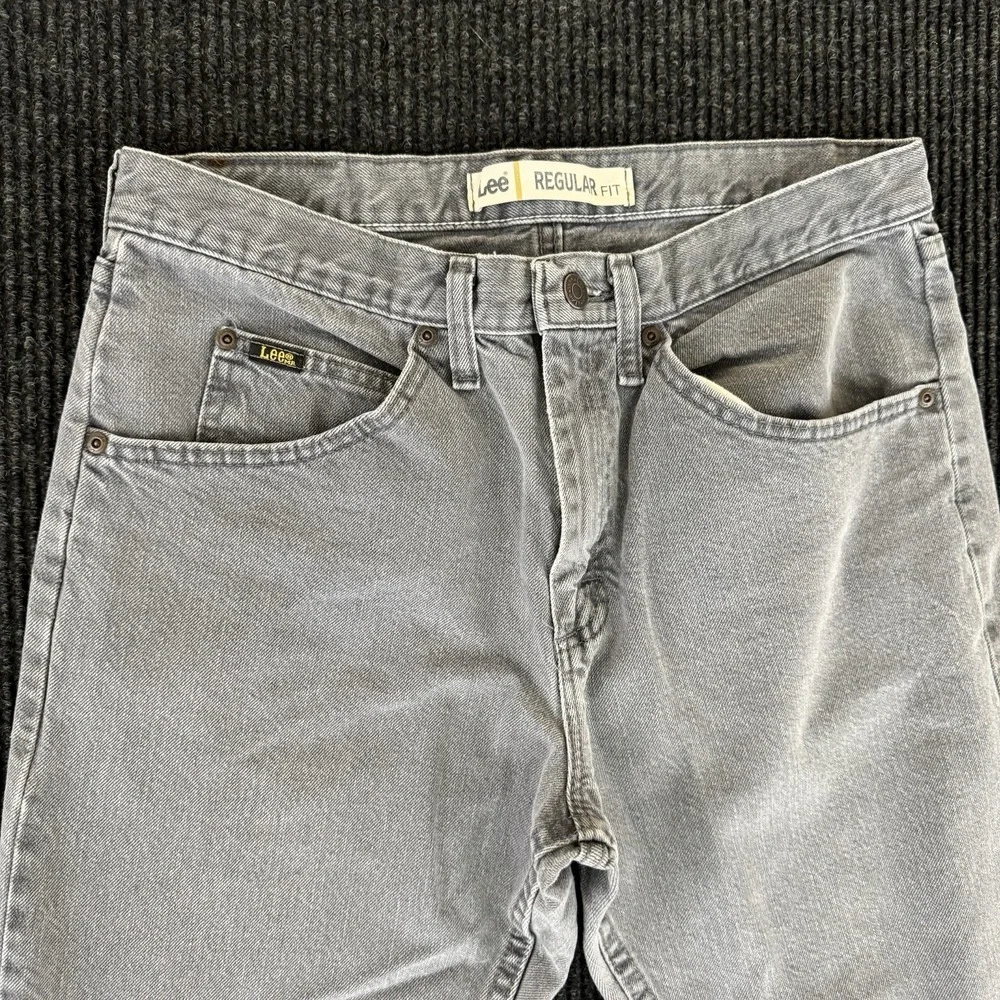 Lee Men's Regular Fit Jeans 32x29 Gray Denim